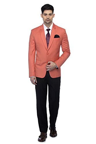 Image of FAVOROSKI Designer Men's Slim Fit Notched Lapel Single Breasted Solid Blazer
