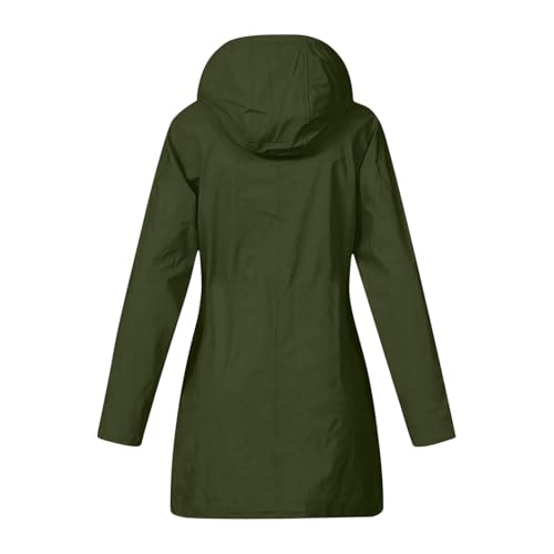 Womens Rain Jacket with Hood Waterproof Striped Lined Zip up Raincoats Lightweight Outdoor Hiking Travel Windbreaker3