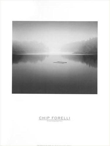 Buyartforless Solo Float by Chip Forelli 18x24 Art Print Poster Black & White Photography Lake