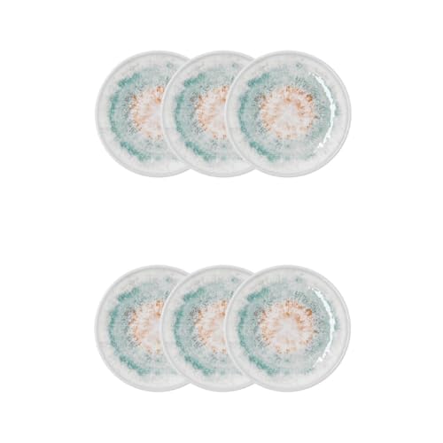 Bidasoa Kai Hydrozero Set 6 Platos Pan Porcelana 15cm Porcelana Apto Microondas Apilable