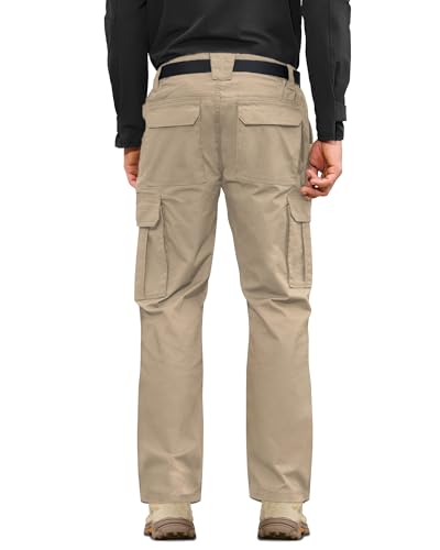 MOURCE Mens Tactical Pants, Water Resistant Ripstop Stretch Cargo Work Pants, Lightweight Outdoor Hiking Pants (No Belt)2