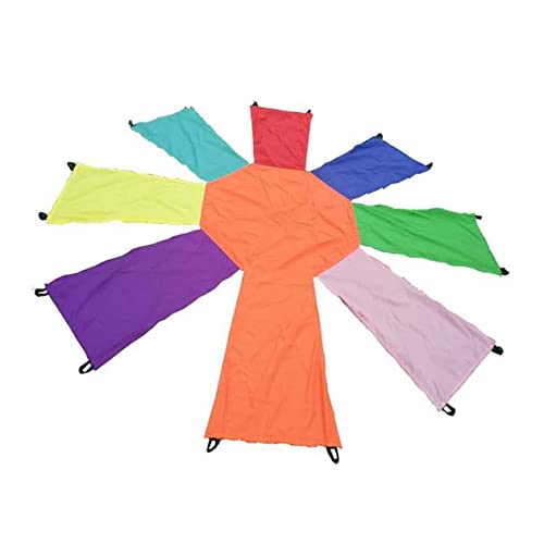 LIOOBO 1Pc Creative Rainbow Umbrella Coordination Training Educational Plaything for Physical Exercise Teamwork Reflex Development Indoor Outdoor Fun
