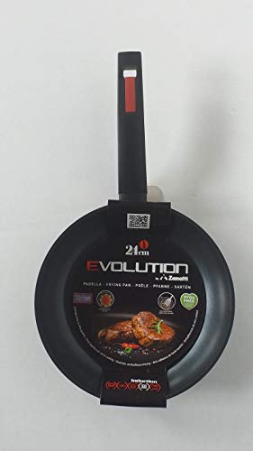 Zanetti - Evolution Padella Induzione con fondo antiaderente, per tutti i piani cottura, Diametro 18 cm, colore Nero
