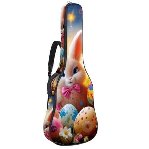 Housse universelle pour guitare acoustique motif lapin de Pâques
