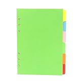 Material: Imán y papel. Agger - Imán + papel de 6 agujeros con anillas, encuadernación A5 índice de color para la página Tab - Separadores A5 - 6 hojas imantadas + papel A5