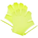 UKCOCO 2 Stück Silikon Schwimmhandschuhe Schwimmhäute mit Verstellbarem Design Wasserabweisend...