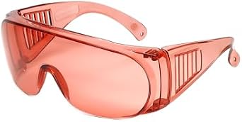 Calabria Fit Over Safety Glasses for Men & Women Polarized Sunglasses That Fit Over Glasses | Light Sensitivity Glasses | Wrap Around Fl-41 Pink Lens Anti-Fog Scratch