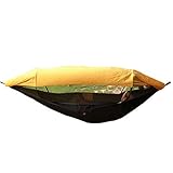 Hamaca de tela de paracaídas antimosquitos hamaca hamaca hamaca con mosquitera individual y doble tienda de aire