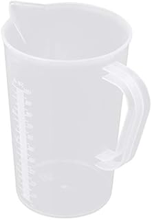 JanJean Measuring Cup Food Grade Plastic Water Pitcher Jug Pour Spout Container with Lid and Handle for Cold Water Ice Tea Juice Beer Without Lid 1000ml