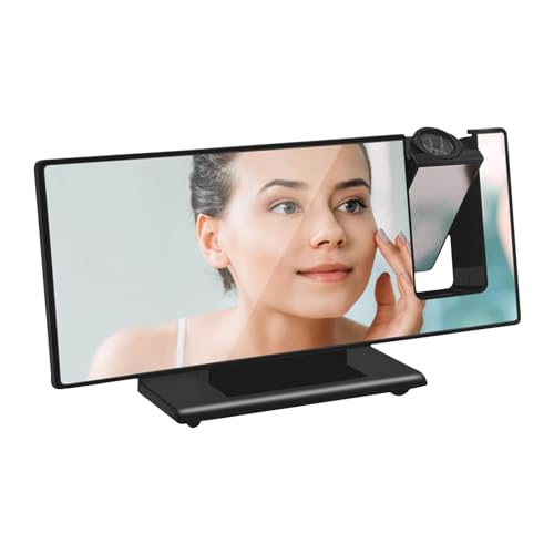 Holdes Reloj de techo proyector para dormitorio, reloj despertador multifuncional con pantalla LED de 8 pulgadas, reloj despertador de proyección inteligente, proyector de batería de larga duración