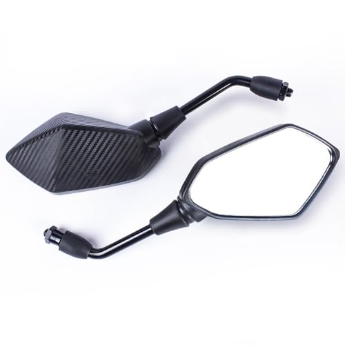 Rétroviseurs de moto universels en fibre de carbone haute résistance avec miroirs convexes