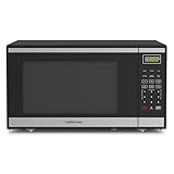 Farberware 1.6 Cu. Ft. Countertop Microwave Oven – 1100 Watts Power, Auto Cook Settings, Defrost, Easy Clean and Child Safety Lock - Stainless