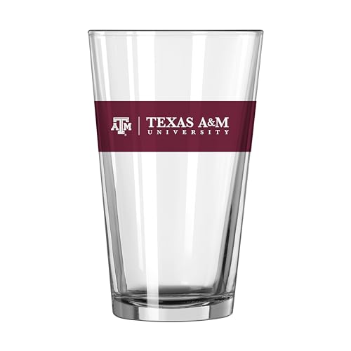 Image of Logo Brands NCAA 16 oz Pint Glass - Durable Glass With Bold Team Color- Chip-Resistant Rim Drinkware For Fans, Tailgates, Home Bars & Everyday Use