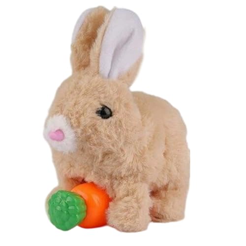 Conejo de Peluche Andante Juguete - Conejo de Peluche Interactivo Educativo Robot con en Movimiento | Peluches Interactivos de Conejito - Para Niños Niñas Cumpleaños Navidad Año Nuevo Pascua Rellenos