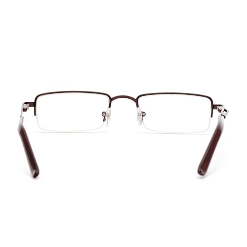 Image of Half Rim Reading Glass for Men and Women | Lightweight Rectangular Design | Scratch-Resistant Lens | Soft Silicone & Adjustable Nose Pads | Suitable for All Face Types
