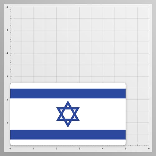 Image of World Country Flag Decal Stickers - Two Pack - for Cars Windows Bumpers Laptops Tablets Tumblers Cups Walls (Israel)