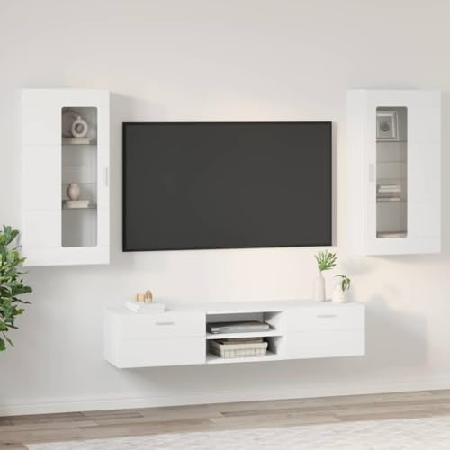 Armoire moderne en bois avec grand espace de rangement et surface mate blanche