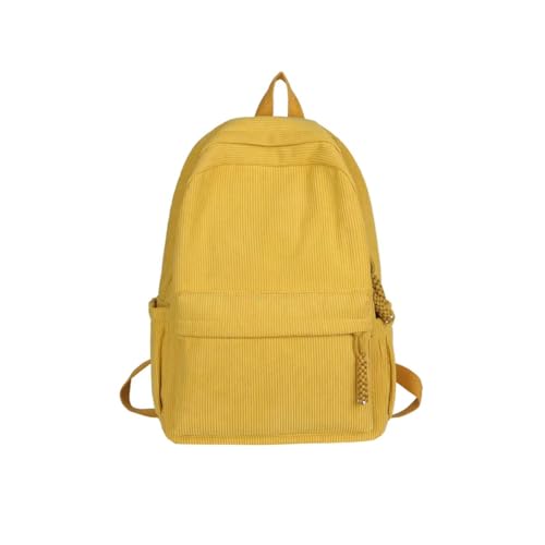 Mochila Feminina Alça Transversal Bolsa Anti Furto Blogueira Tendência Trabalho Faculdade Mochilinha Média Costa Passeio Social (Amarelo)