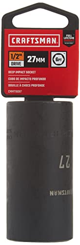 Image of Craftsman Deep Impact Socket, Metric, 1 /2-Inch Drive, 27mm (CMMT16087)