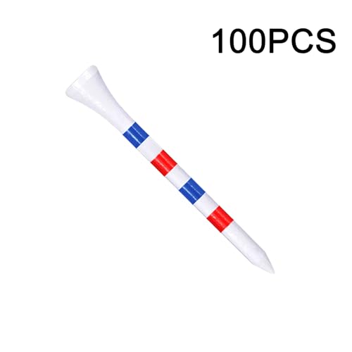 Image of Wooden Golf Tees 2 3 /4 inch Pack of 100 70mm White