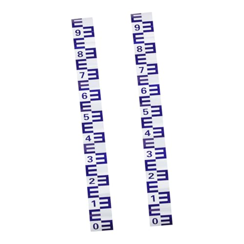 DECOMELODY 2pezzi Adesivi Riflettenti Indicatori Acqua Per Acquari e Piscine Misurazione Della Profondità Acqua Autoadesivi Scala Chiara Per Osservazione