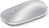 OMOTON Bluetooth Mouse for iPad and iPhone (iPadOS 13 / iOS 13 and Above), Ultra-Thin Wireless Mouse Compatible with Bluetooth Enabled Computer, Laptop, PC, Notebook, and Mac Series, Silver
