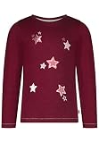 SALT AND PEPPER Mädchen Mädchen Langarmshirt mit Allover Sternen und Pailletten Hemd, Burgundy, 92-98 EU