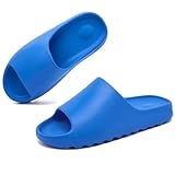 Shoquis Cloud Slides Sandals for Women Men kids, EVA Anti-Slip shower shoes,Open Toe Garden Shoes,womens slides,Pillow Slippers for women Indoor and Outdoor size(Blue 46)