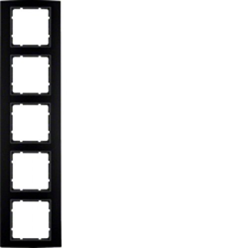 Preisvergleich Produktbild Hager 10153005 Wandplatte / Schalterabdeckung Black - Wandplatten & Schalterabdeckungen (Schwarz, Aluminium, 90,7 mm, 365,1 mm)