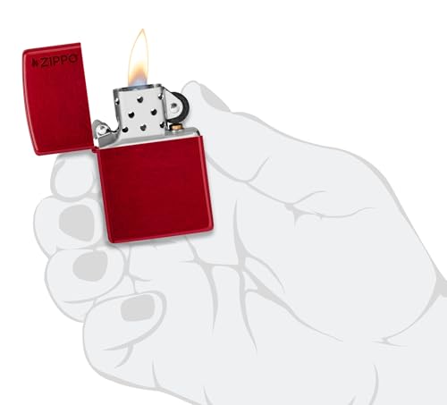 Image of Zippo Classic Candy Apple Zippo Logo Windproof Pocket Lighter, Without Fuel and Gas