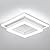 32W Flush Mount Modern LED Ceiling Light, White Small Hallway Ceiling Light, Cool White 6000K Acrylic LED Ceiling Light Fixtures, Close to Ceiling Lights for Bedroom Dining Room Kitchen Bathroom