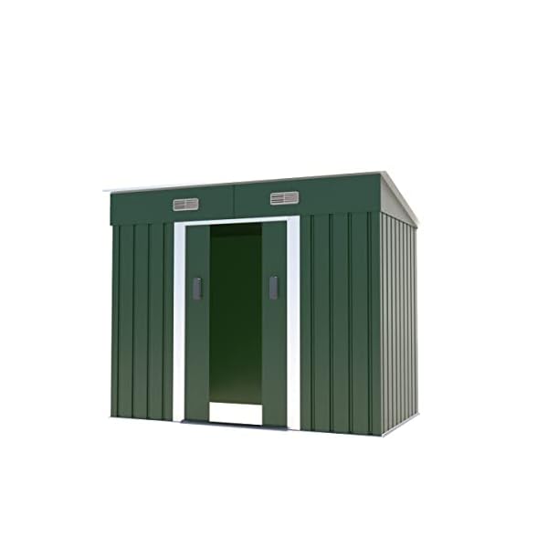 Reke Metall Gerätehaus (5,6 m³) klein grün – Bild 4