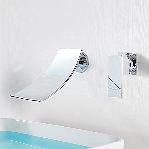 Robinet de lavabo cascade encastrable avec mitigeur eau chaude