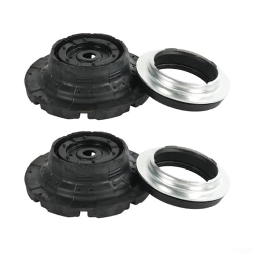 Image of Pair Front Suspension Top Strut Mounts Bearings for V-W T5 MK5 2003-2015, 7E0412249, 7E0412249A, 7E0412331, Rubber Metal Front Left Right Restore Strut Articulation