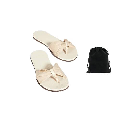 Havaianas Women's You St. Tropez Shine Sandals - Stylish, Comfortable, and Durable Flip Flops with Shimmery Lurex Straps, Perfect for Beach, Casual, and Everyday Wear, Size 7-8W Includes Velvet Pouch4