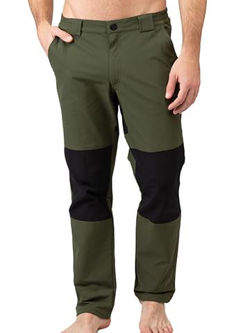 Pantalón Irati Impermeable, Resistente al Viento, Interior Perchado, Verde Militar, 92% Nylon