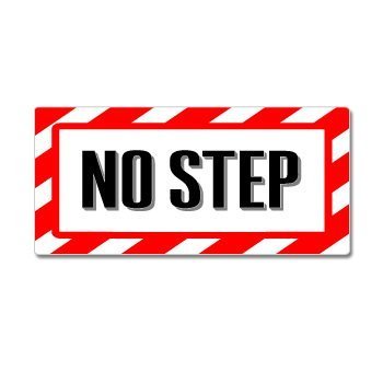 GRAPHICS & MORE No Step - Airplane Wing Warning - Window Bumper Sticker