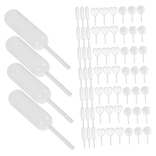 KICHOUSE 150 Pcs Pasteur Pipette Cupcake Infuser Tubes for Liquid Pipettes for Rectangular Shaped Pipettes Round Shaped Pipettes Heart Shaped Pipettes Rectangular Pipettes Pp