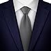 Jacob Alexander Solid Color Mens Tie - Comfortable Soft-lined Satin Microfiber Necktie - Timeless Formal Look for Weddings, Business and Events - (Regular Size - Charcoal Gray)