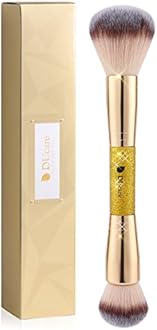 DUcare Foundation Powder Brush Double Ended Blush Makeup Brushes, Duo Bronzer Blush ideal for cream or powder