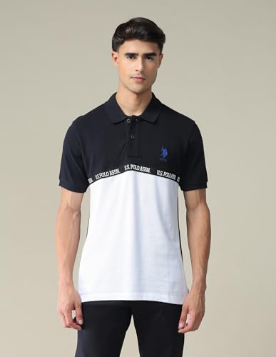 Image of U.S. Polo ASSN. Regular Fit Polo T Shirts for Men - 100% Cotton, Half Sleeves Mens Tshirt