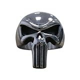 MOLOGO High Polished Punisher Skull Ring Stainless Steel Punk Biker Ring Personality Men Jewelry