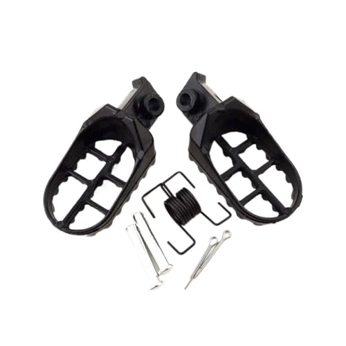 Repose-Pieds Moto Universels en Aluminium Coussinets Noirs pour Sorties Motocross