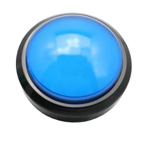 Evita fallos de pulsación con el pulsador redondo grande 100mm iluminado LED de 12V azul