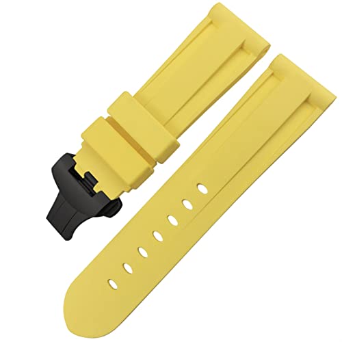 Fermoir coloré en silicone sport pour montre grand format 24 mm et 26 mm