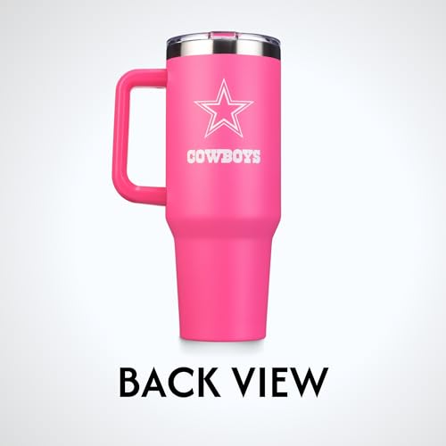Image of The Memory Company Officially Licensed NFL - Dallas Cowboys 40oz Pink Game Day Tumbler with Team Logo