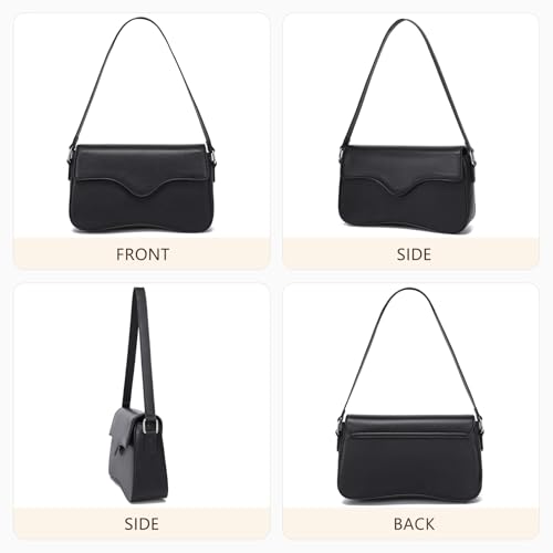 Image of YIKOEE Shoulder Purses for Women Trendy Mini Y2K Purse with Flap & Zipper Closure