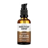 Brooklyn Soap Company Bartöl 50 ml Dark Vanilla - Pflegendes Bart Öl für Herren - Für die tägliche Bartpflege - Beard Oil in Reisegröße, ideal als Geschenk für Männer