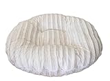 Bessie and Barnie - Luxury Extra Plush Faux Fur Bagel Pet/Dog Bed (Natural Beauty, Me)