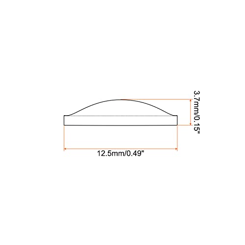 PATIKIL Diameter 12.5mm Height 3.7mm Flat Convex Lens - Image 2